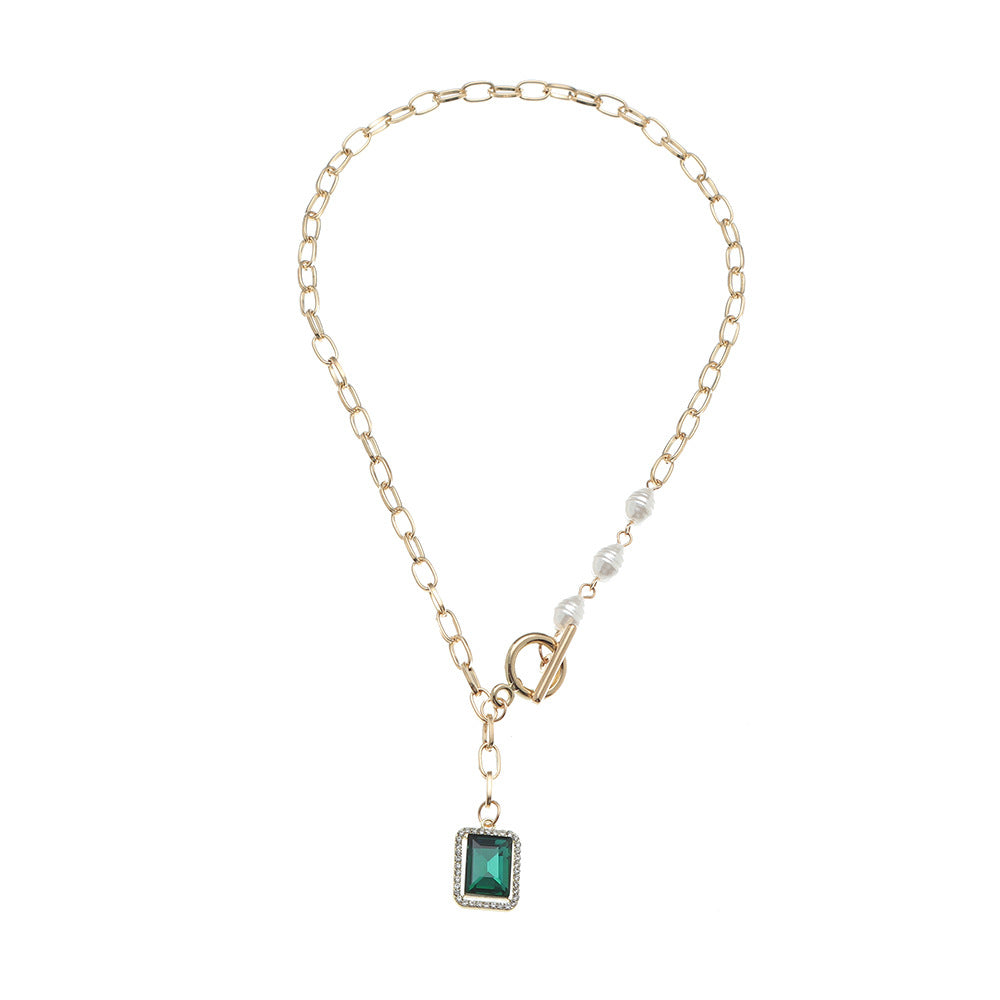 Wholesale Vintage Stitching Pearl Necklace Alloy+Pearl